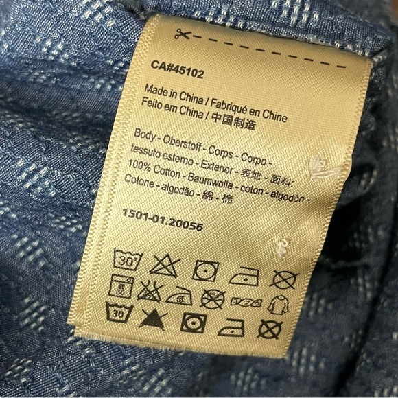 Scotch Soda Carnabay Surf Blue Chambray Shirt Beach Coastal Preppy XXL Beach - Picture 10 of 11